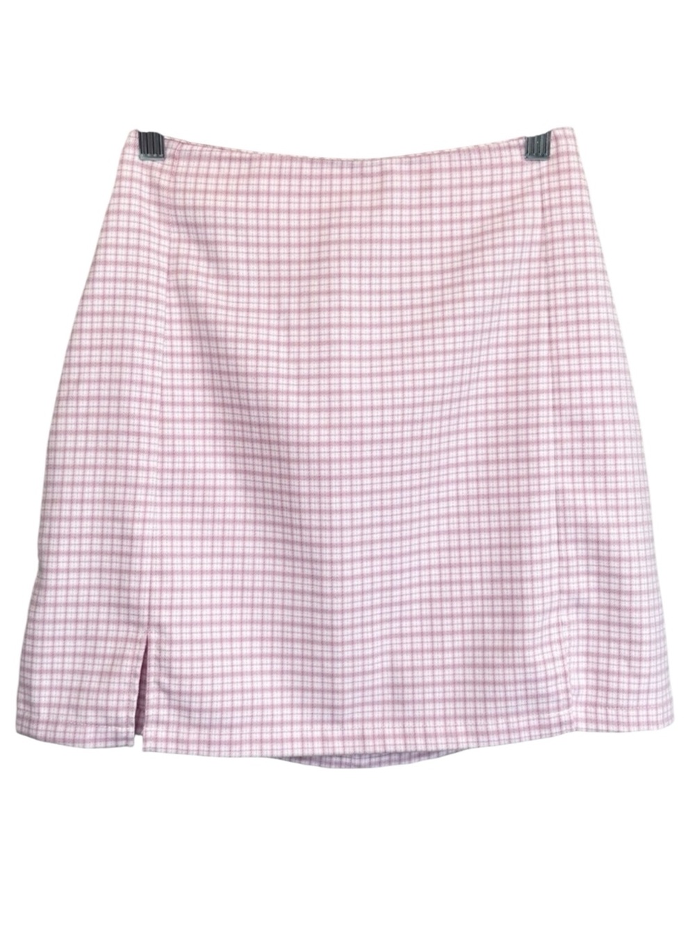 Brandy Melville Pink Plaid Mini Skirt High Waist Pencil Skirt One Size Small